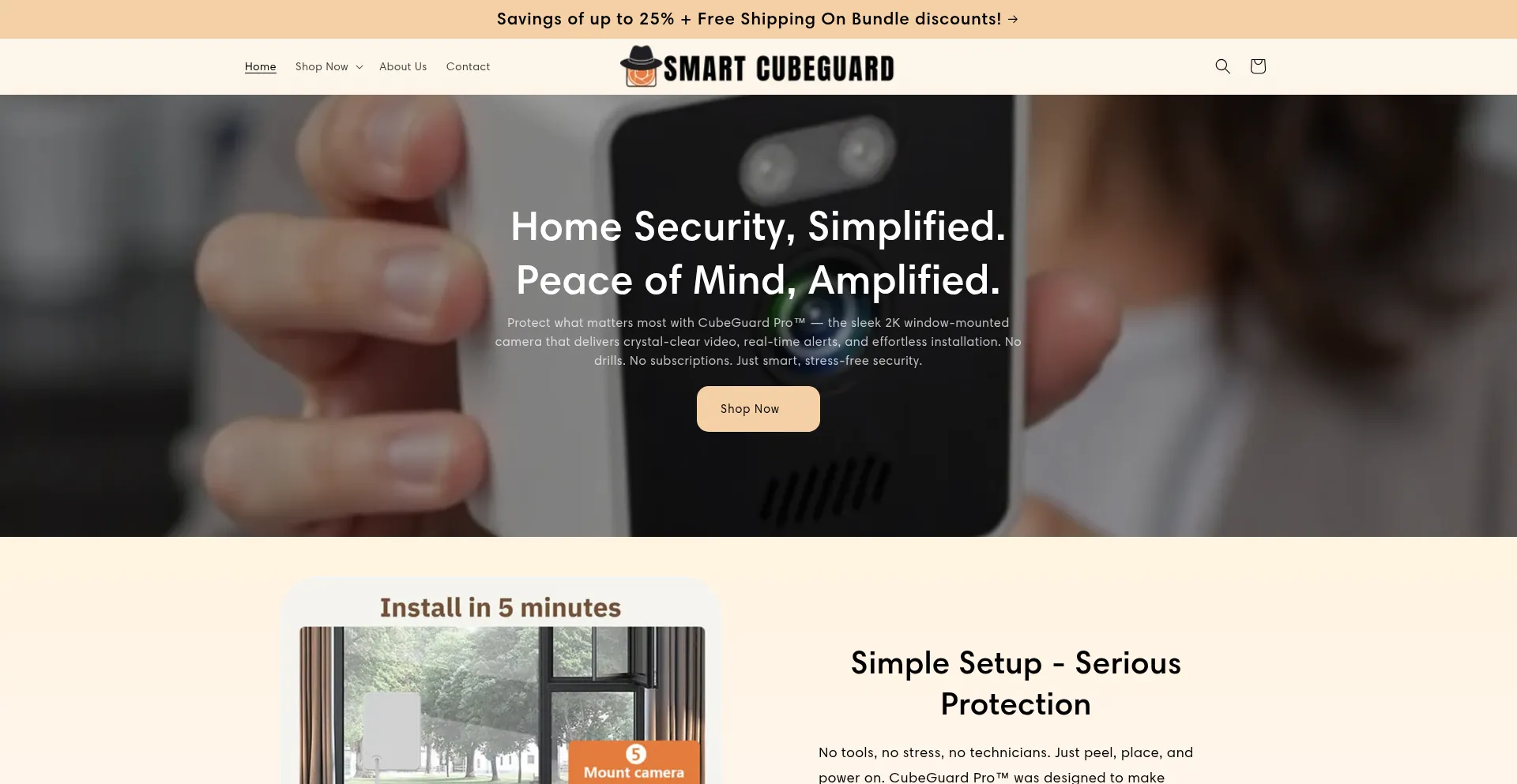 Website screenshot of Smartcubeguard.com
