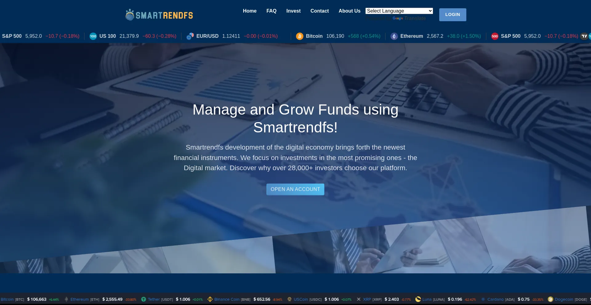 Website screenshot of Smartrndf.com