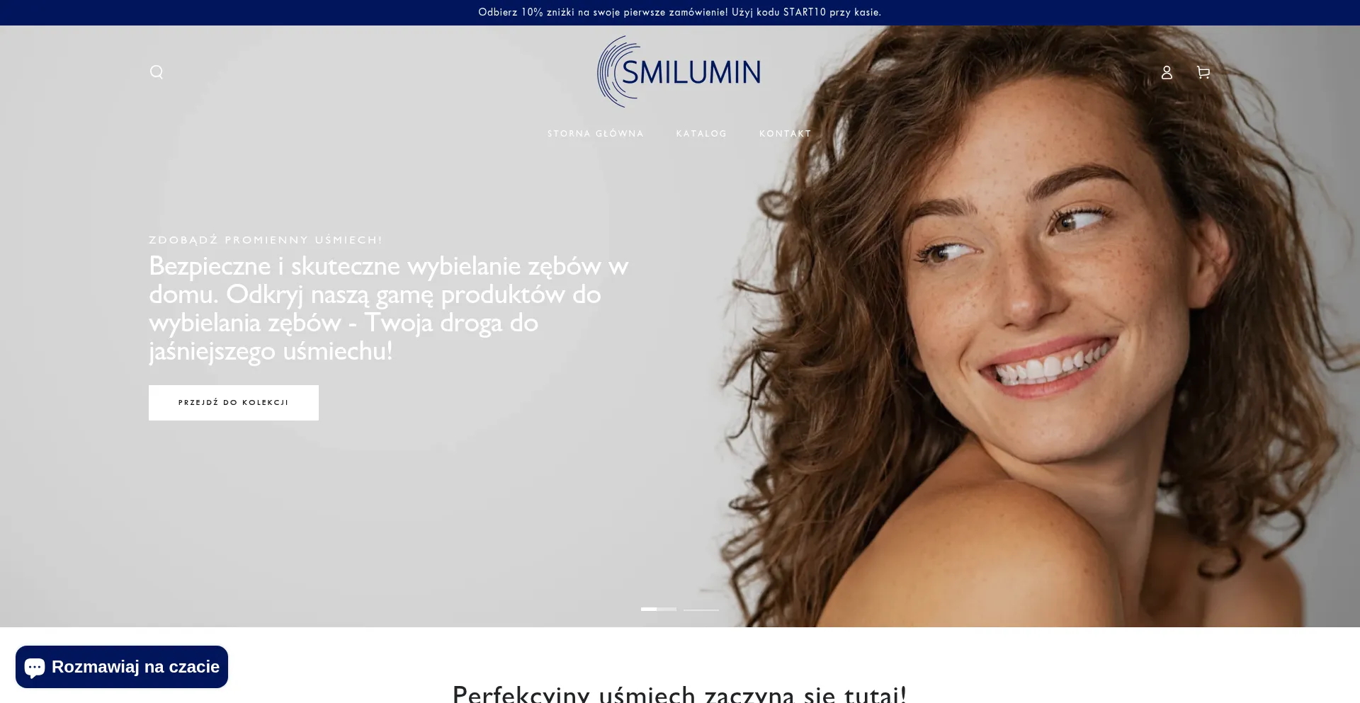 Website screenshot of Smilumin.com