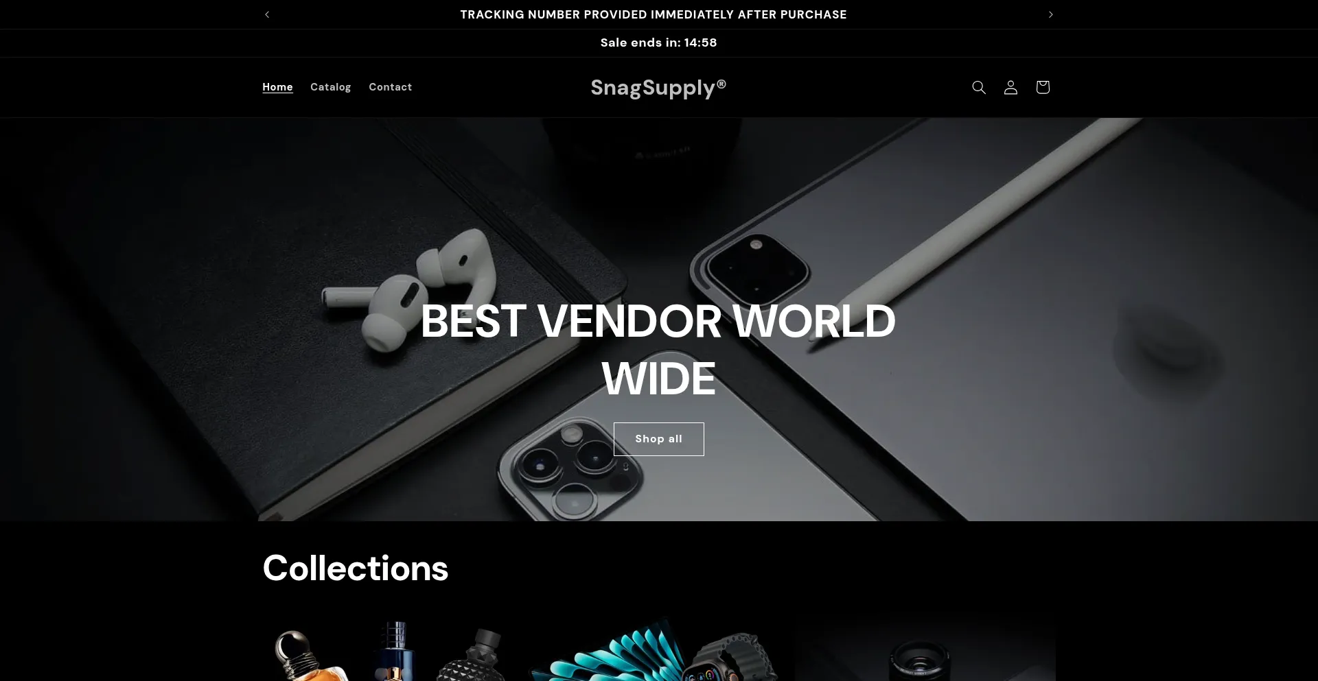 Website screenshot of Snagsupply.com