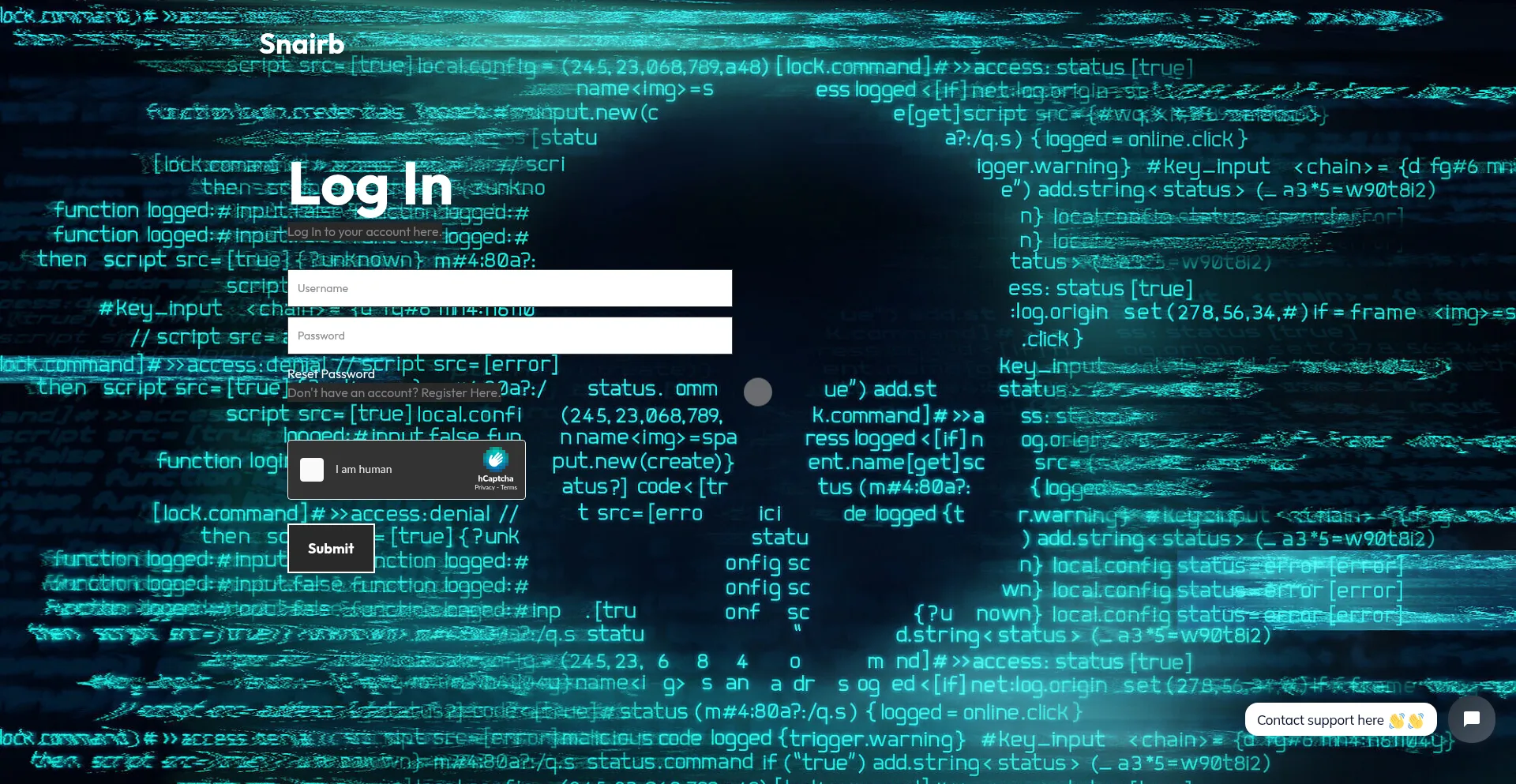 Website screenshot of Snairb.com