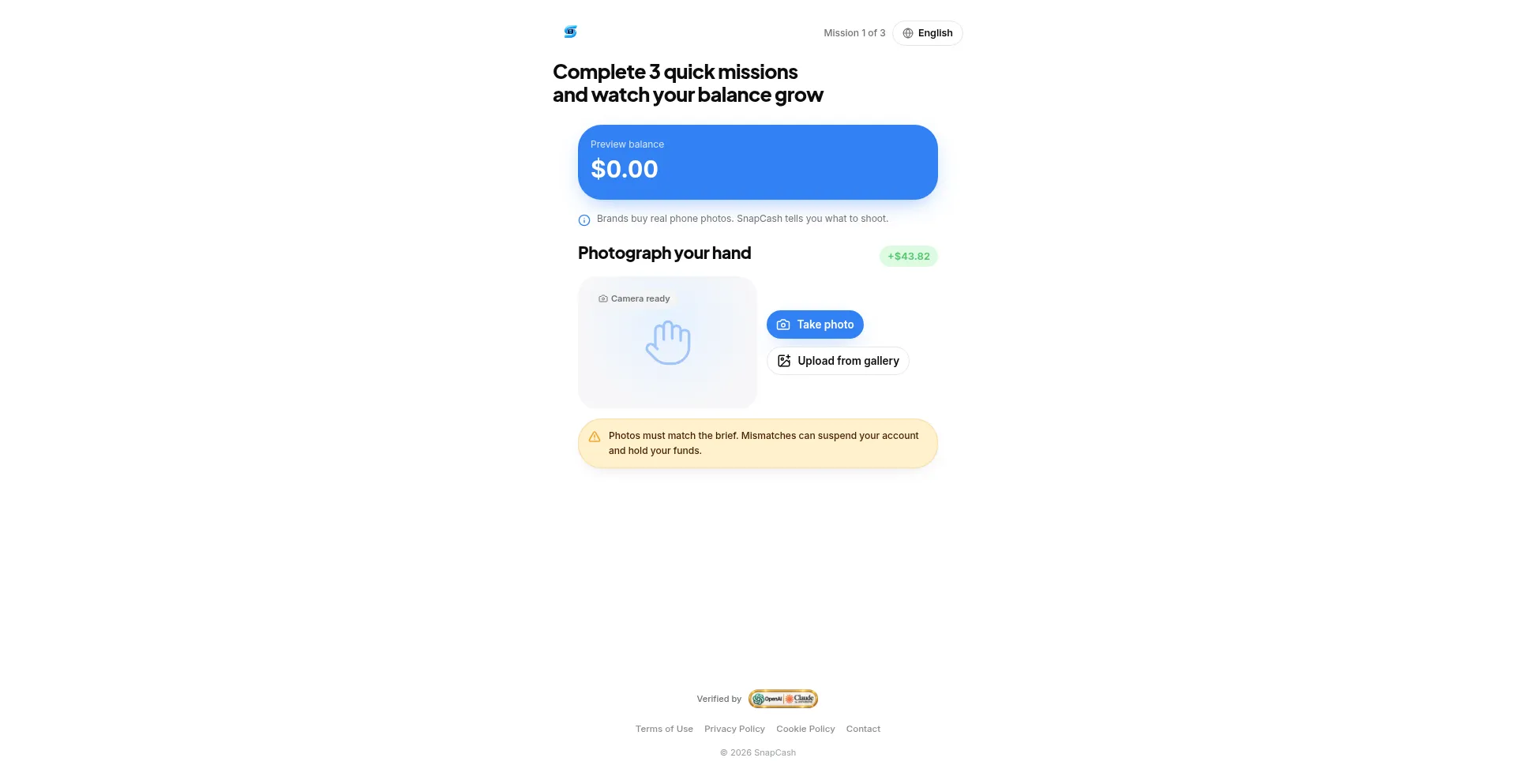 Snapcash.dev
