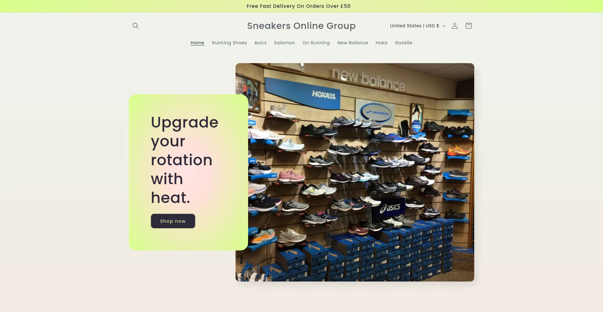 Website screenshot of Sneakersog.com