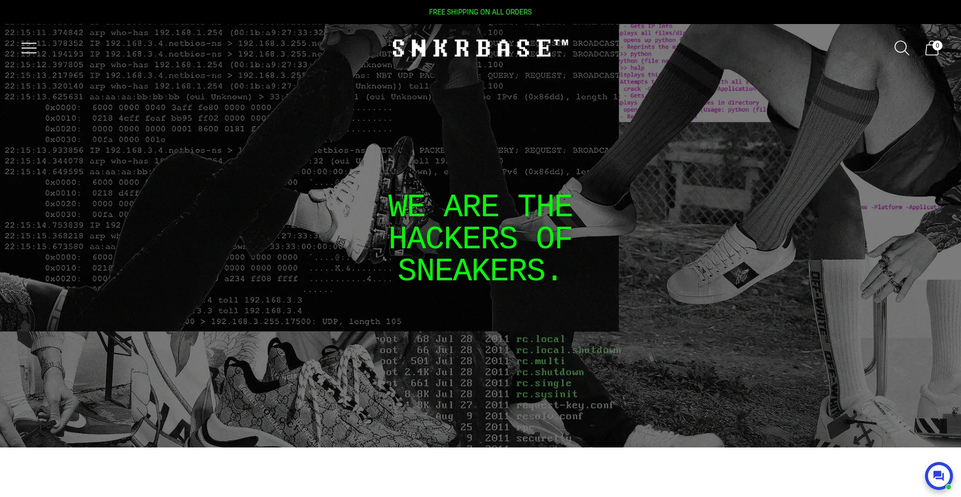 Website screenshot of Snkrbase.shop