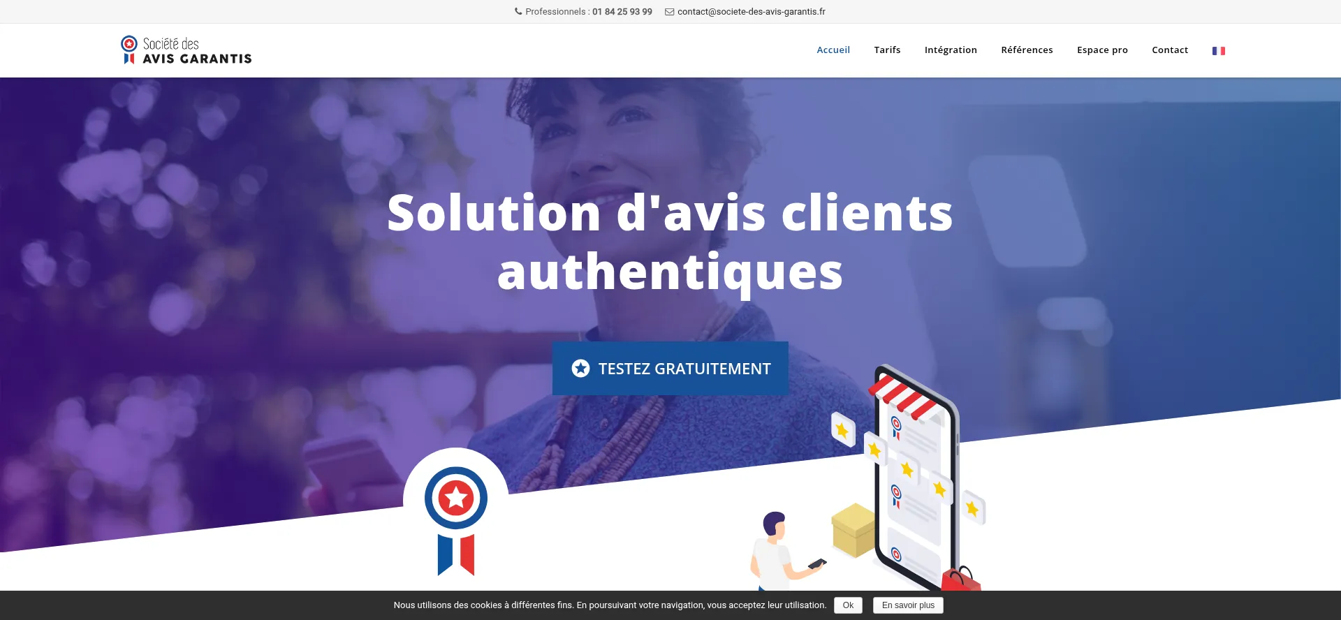 Website screenshot of Societe-des-avis-garantis.fr