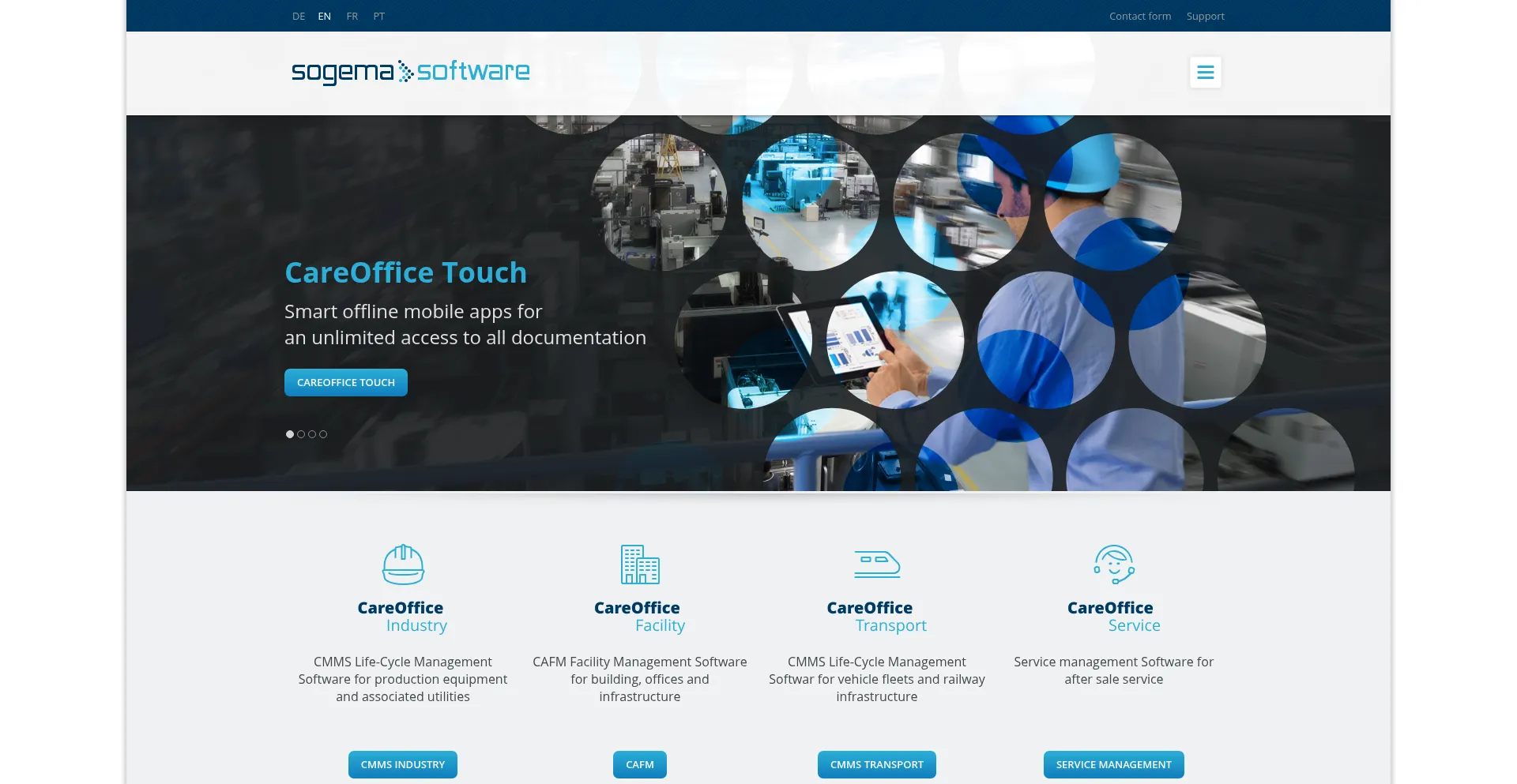 Website screenshot of Sogema.com