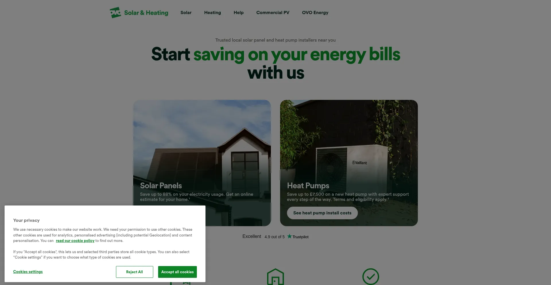 Solar-and-heating.ovo.com