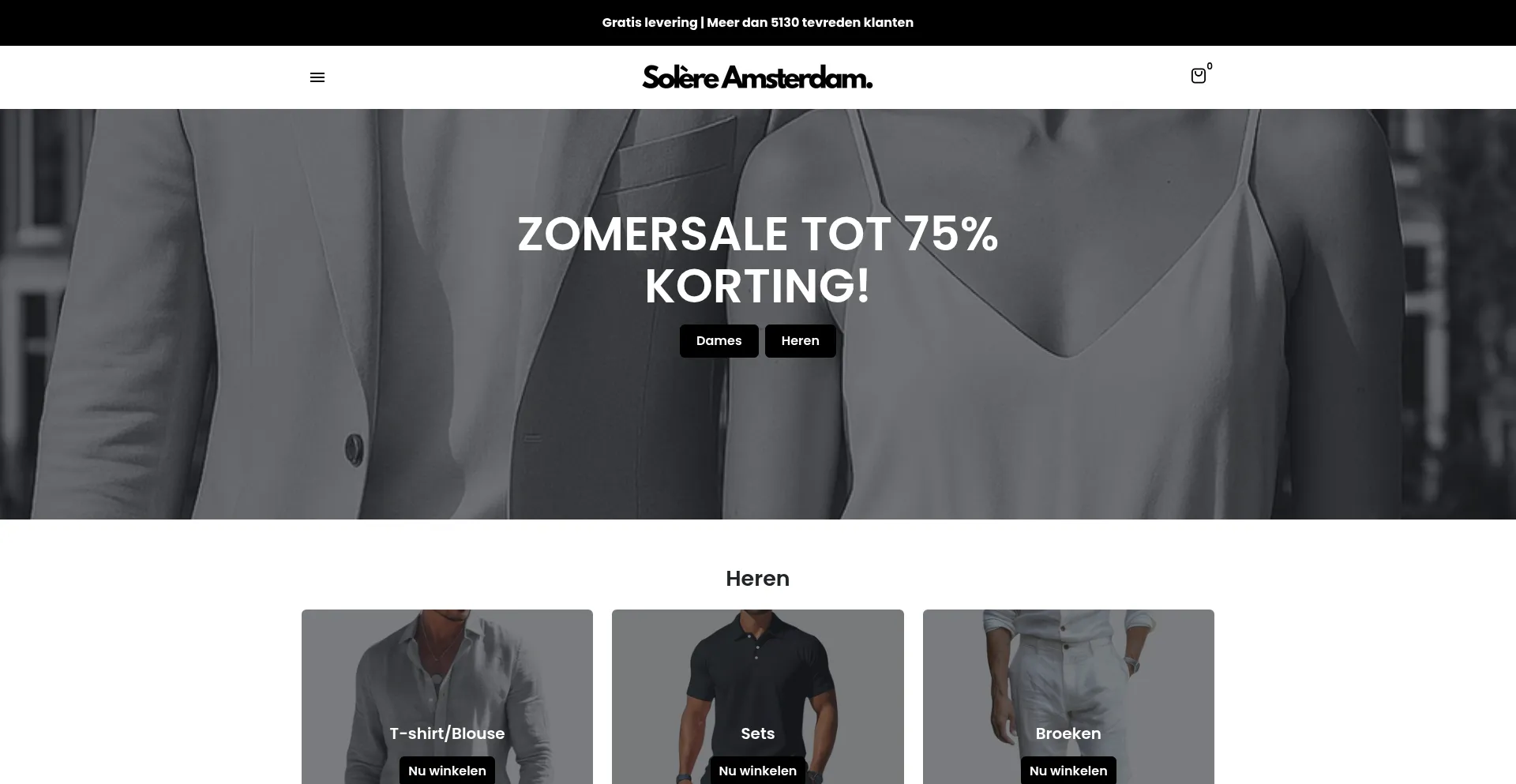 Website screenshot of Solereamsterdam.com