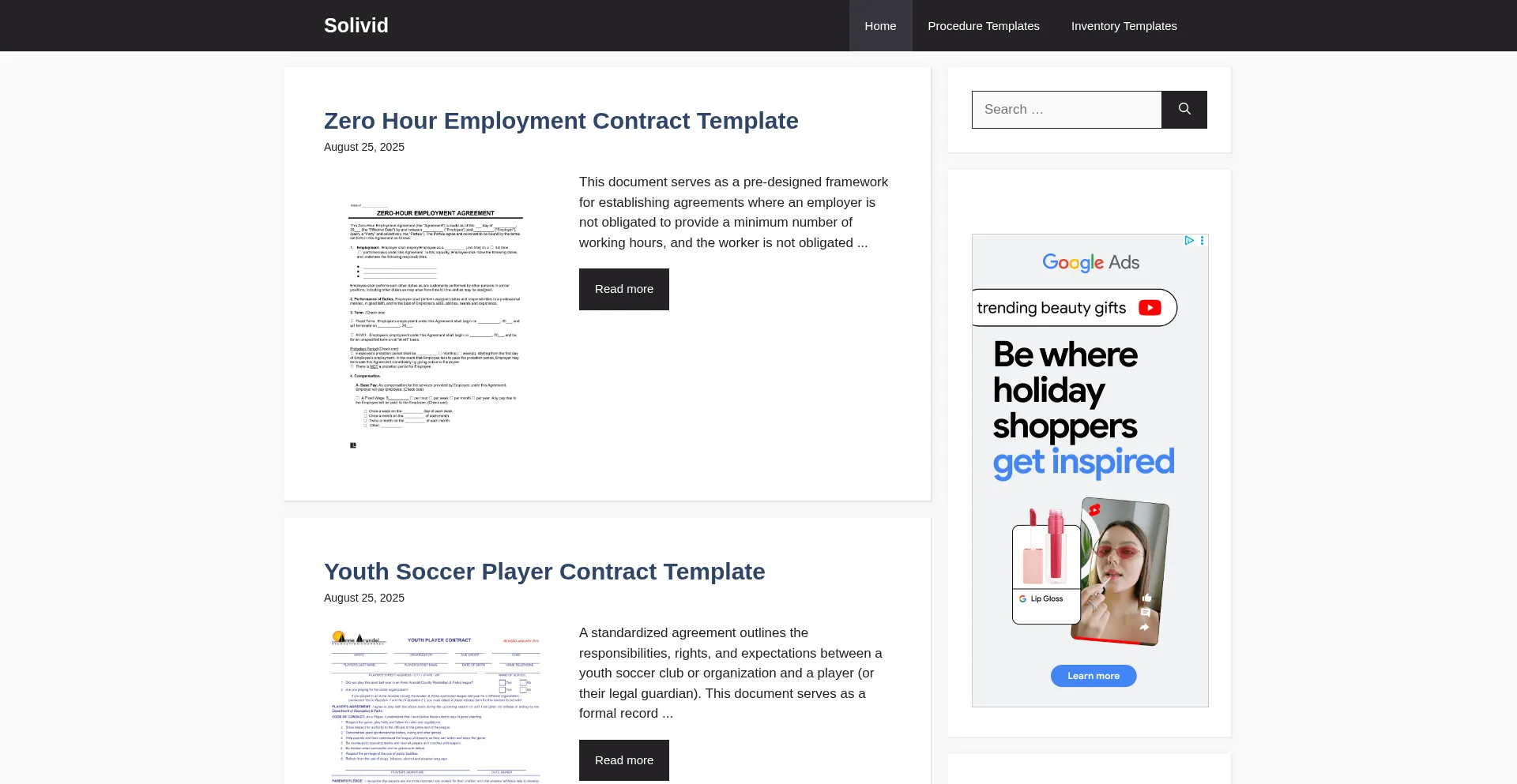 Solivid.org Screenshot