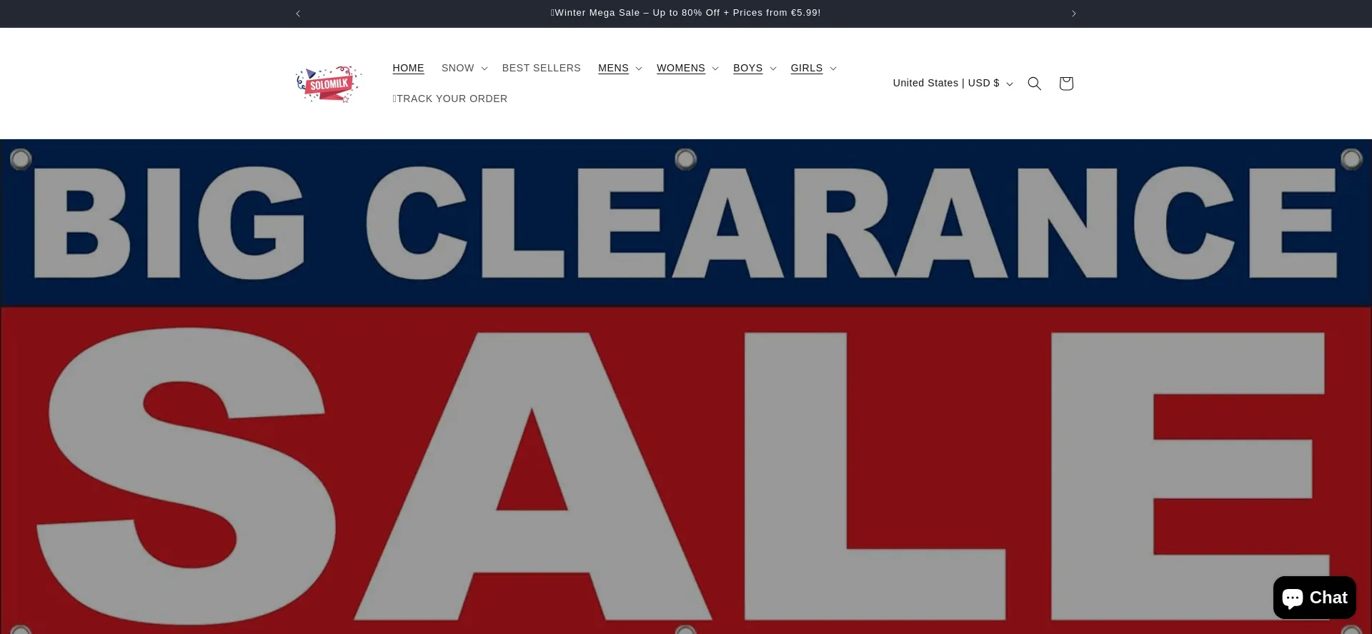 Website screenshot of Solomilk.shop