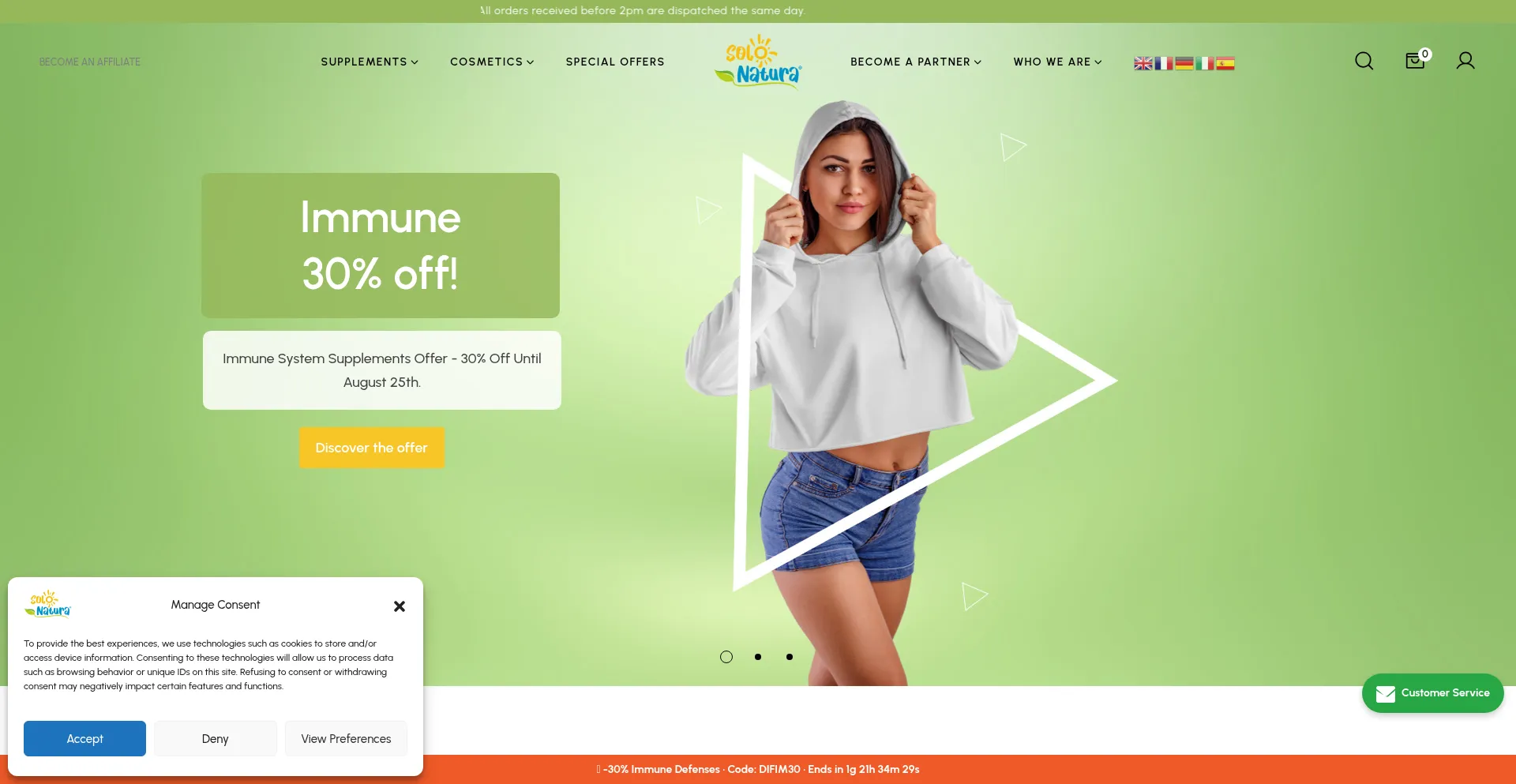 Website screenshot of Solonatura.shop