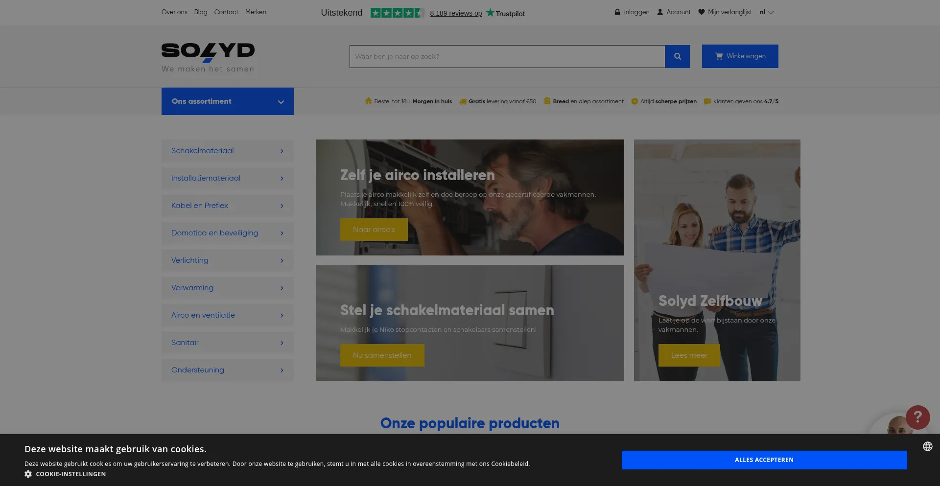 Website screenshot of Solyd.be