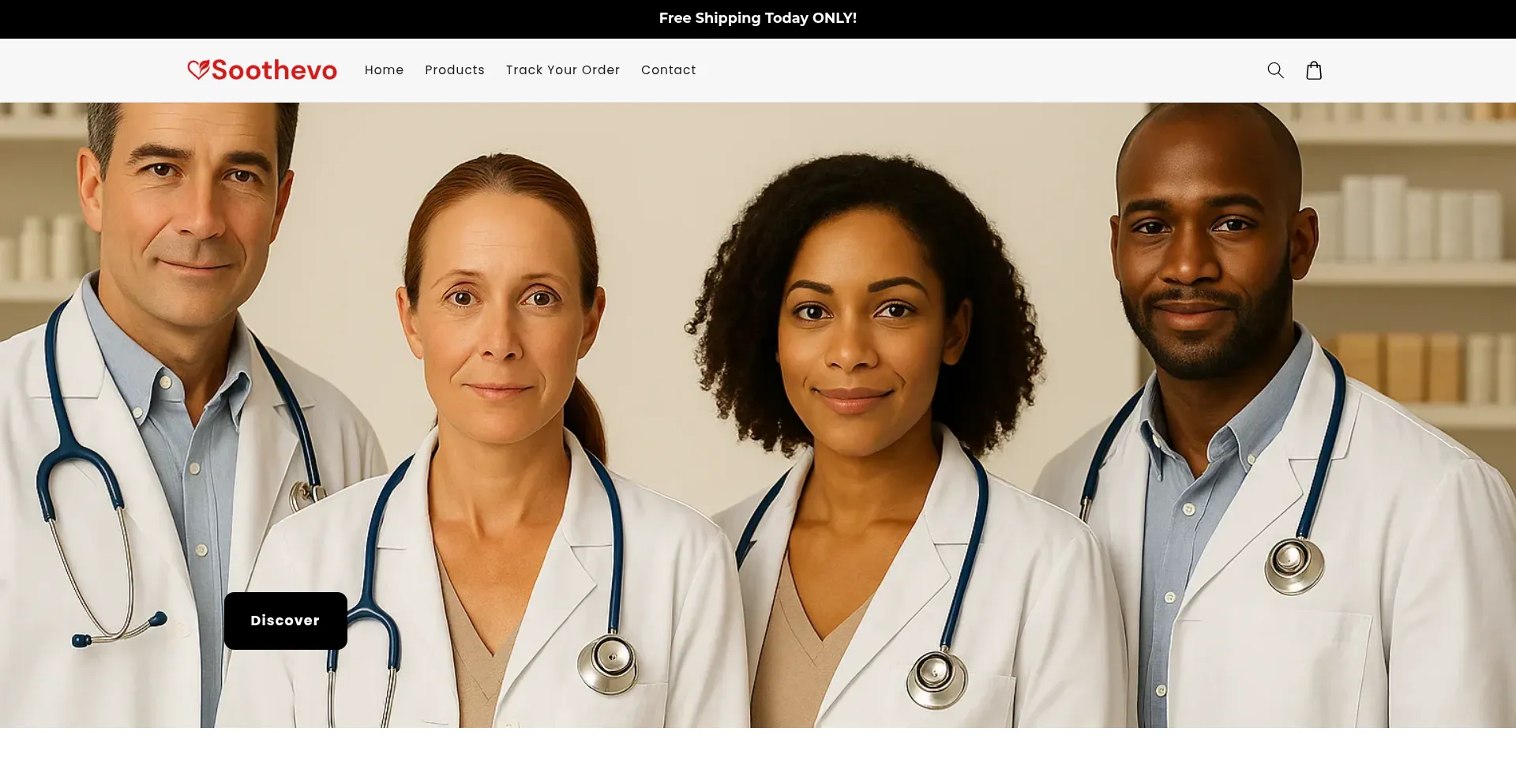 Website screenshot of Soothevo.com