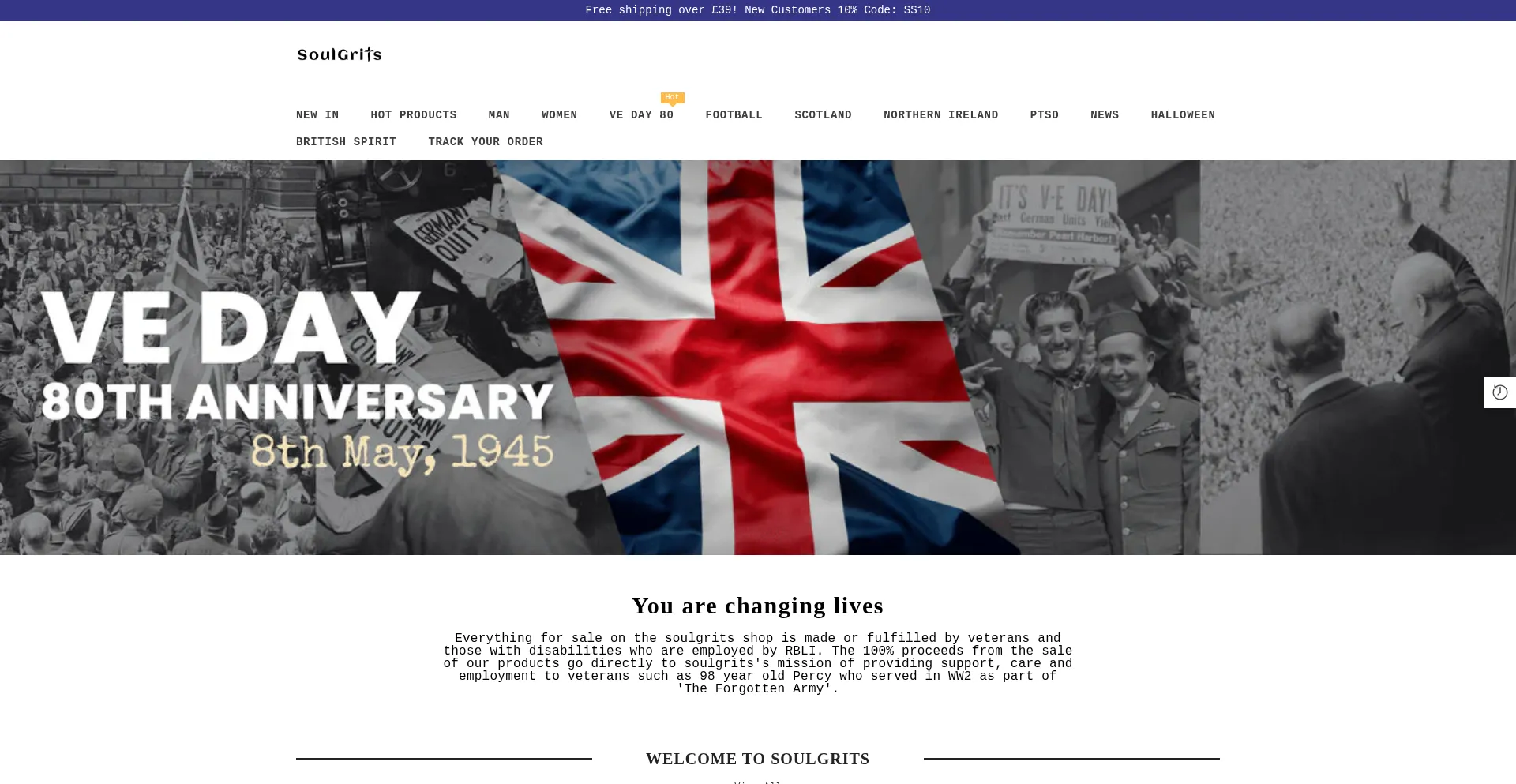 Website screenshot of Soulgrits.com
