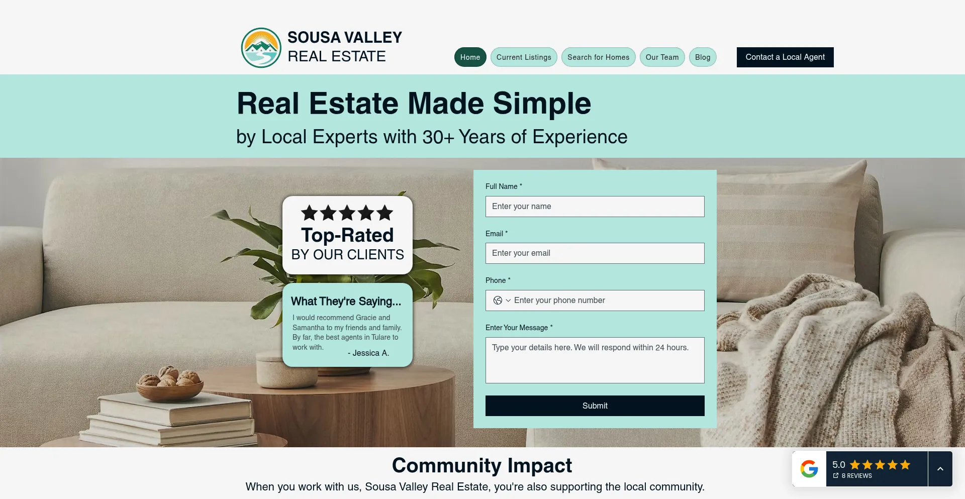 Website screenshot of Sousavalley.com
