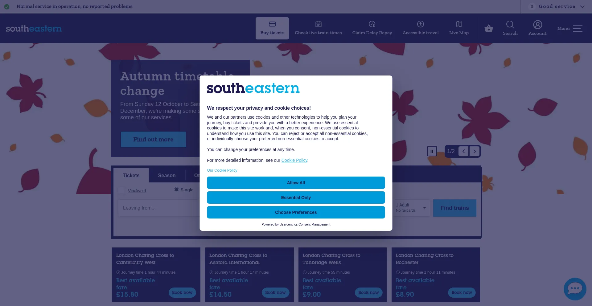 Ist Southeasternrailway.co.uk sicher und vertrauenswürdig?