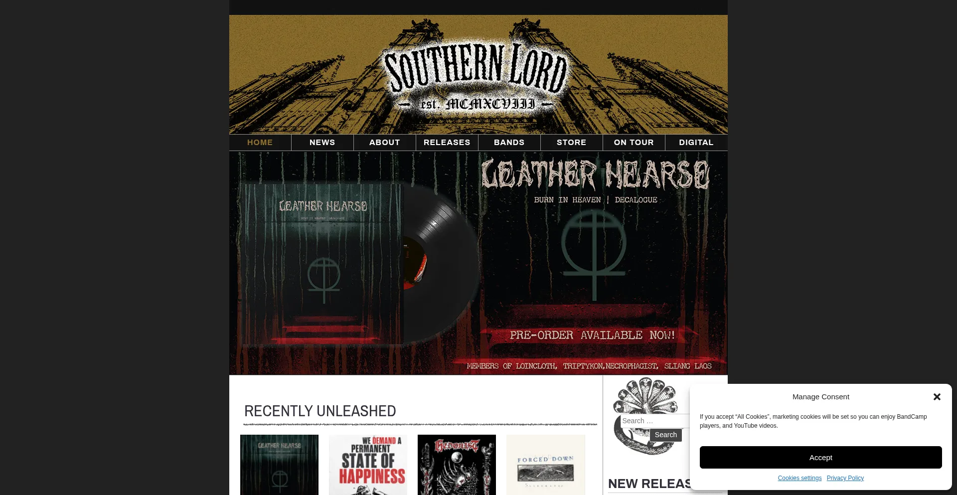 Website screenshot of Southernlord.com