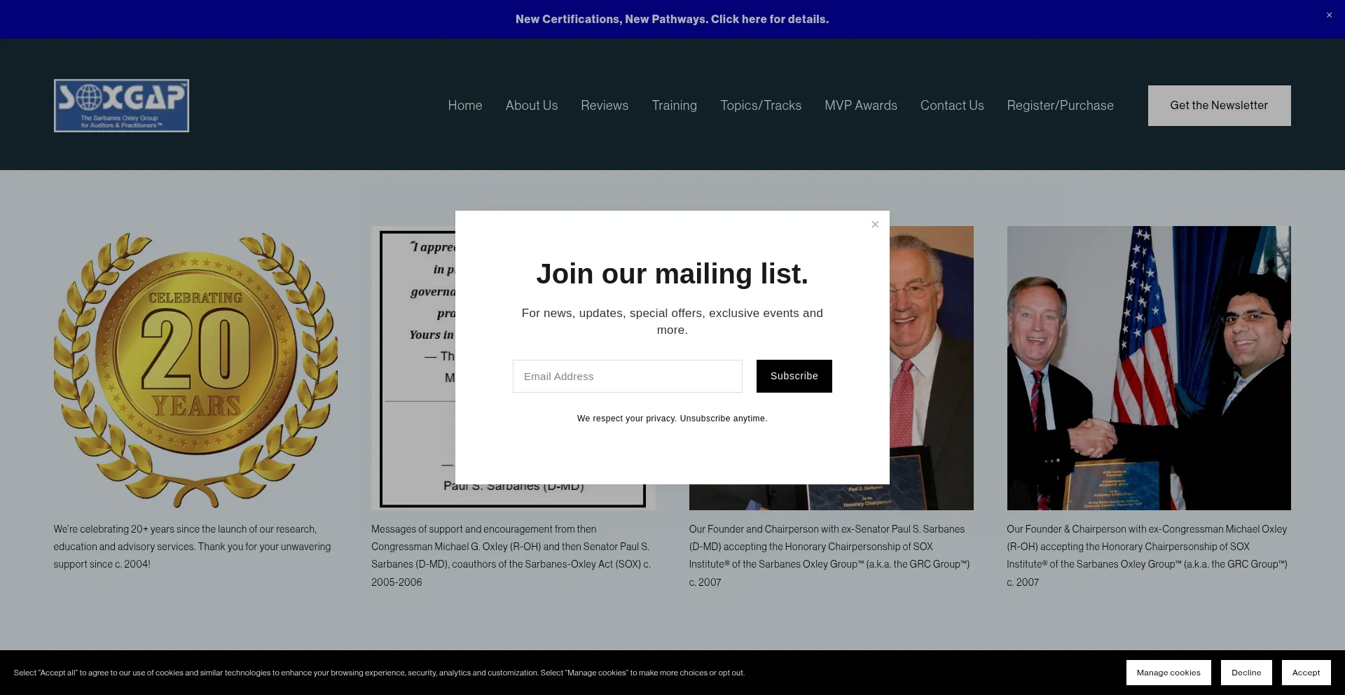 Website screenshot of Soxgap.com