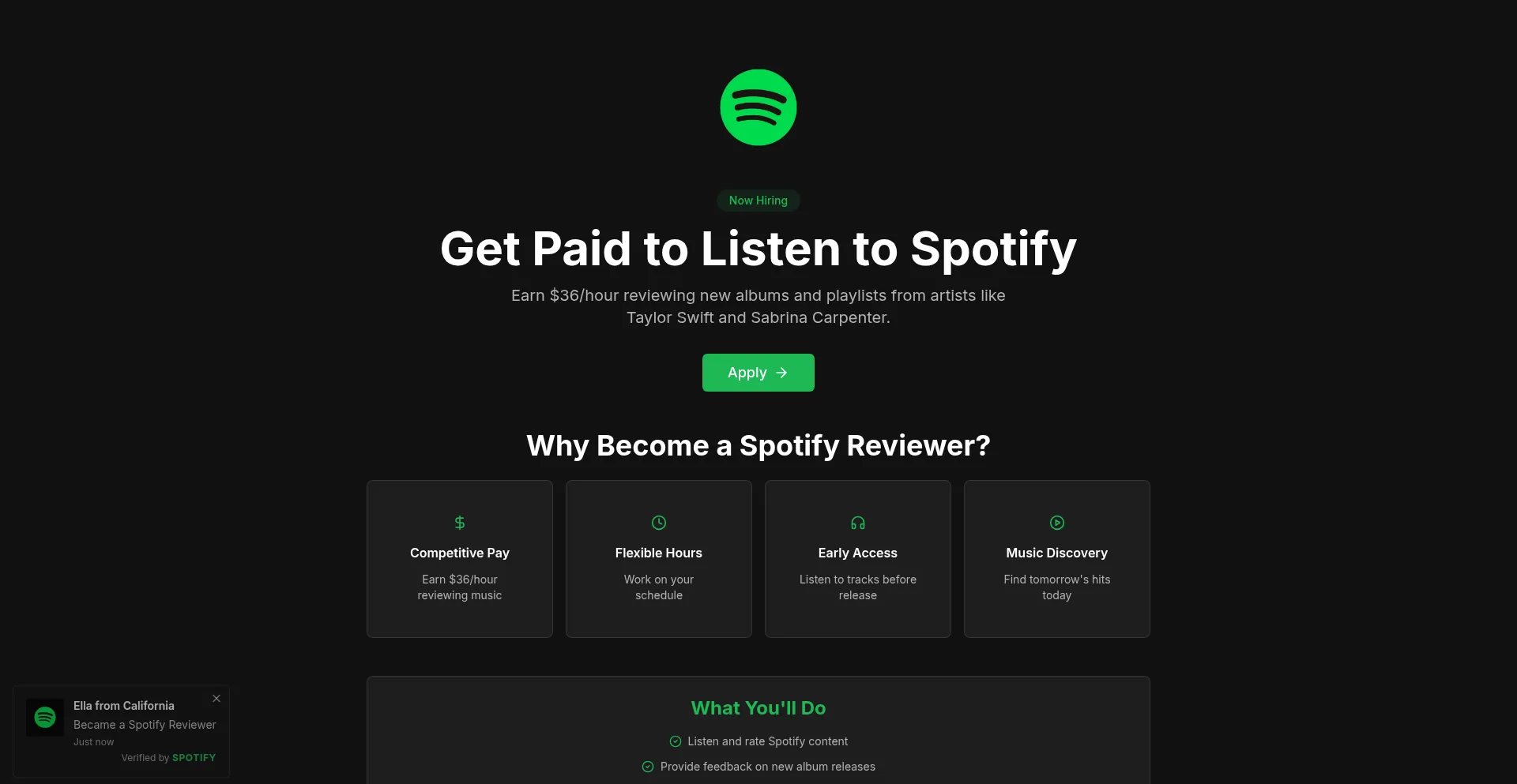 Website screenshot of Spfyapplication.com