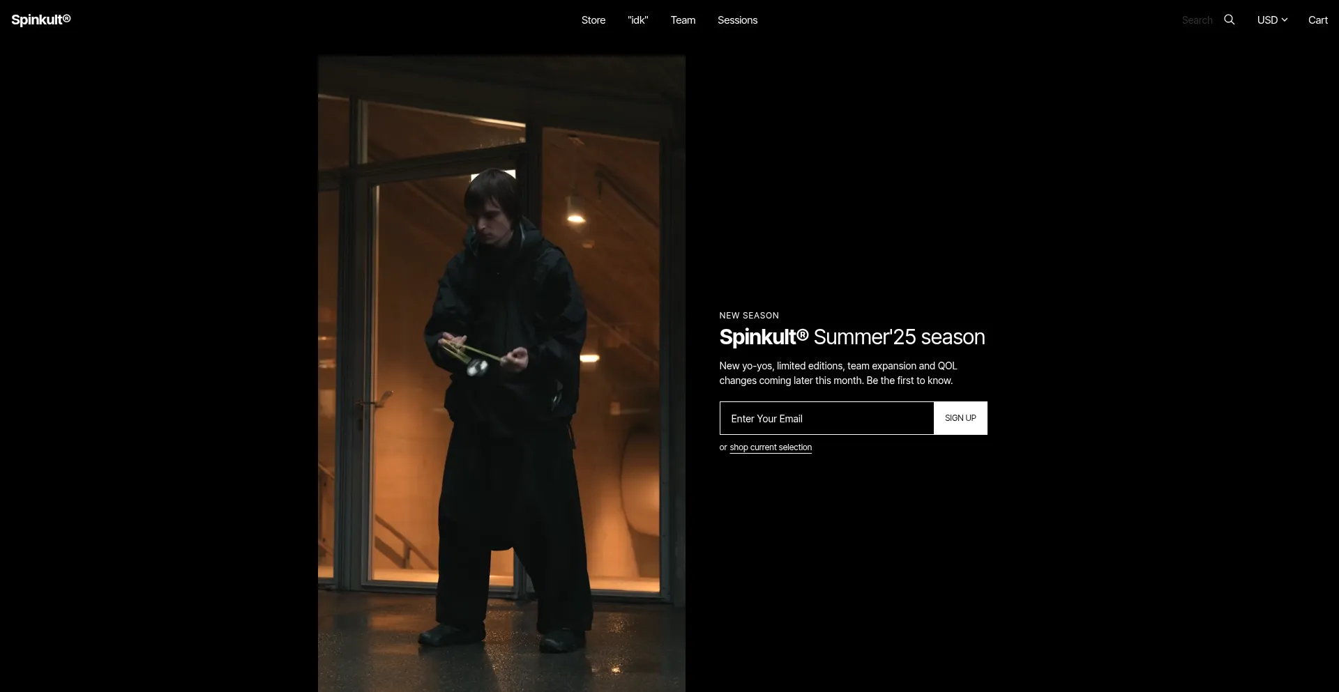 Website screenshot of Spinkult.com