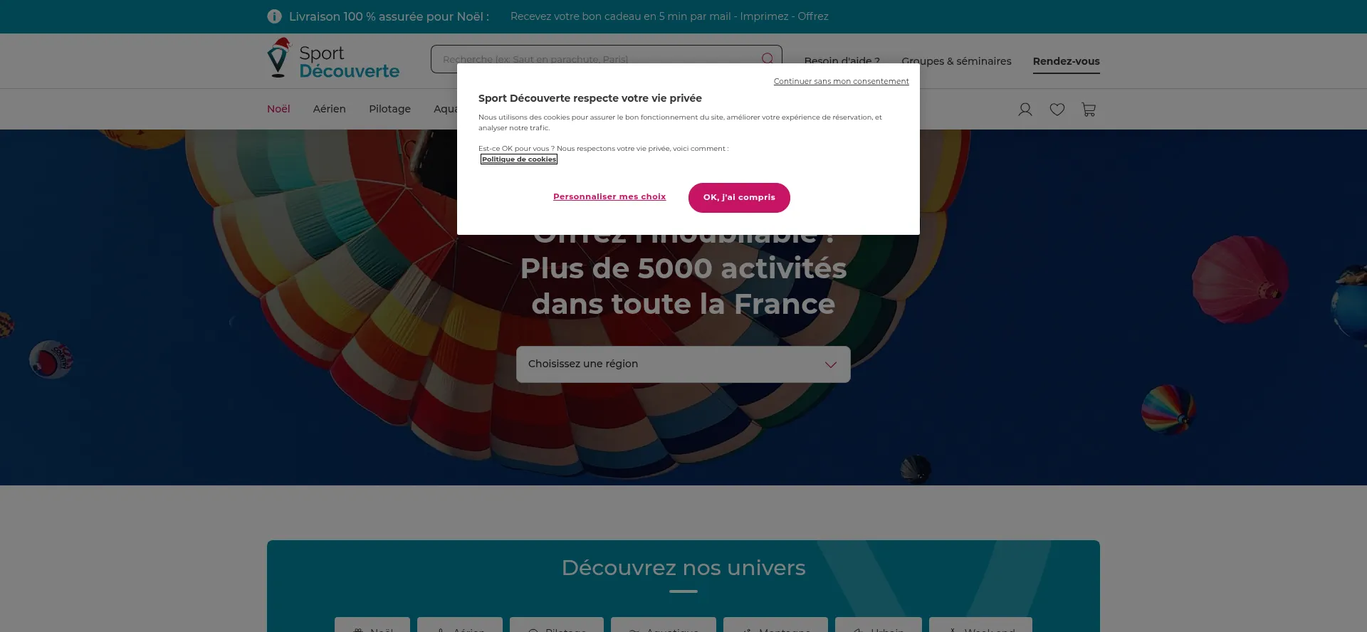 Website screenshot of Sport-decouverte.com