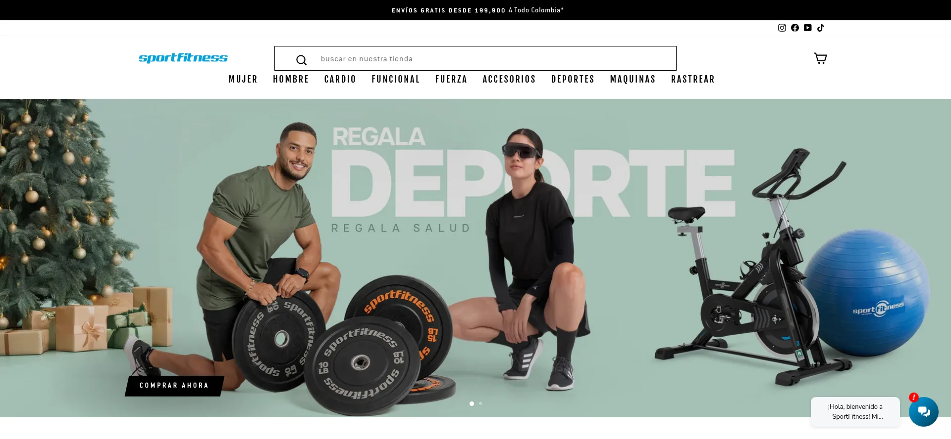 Website screenshot of Sportfitness.co