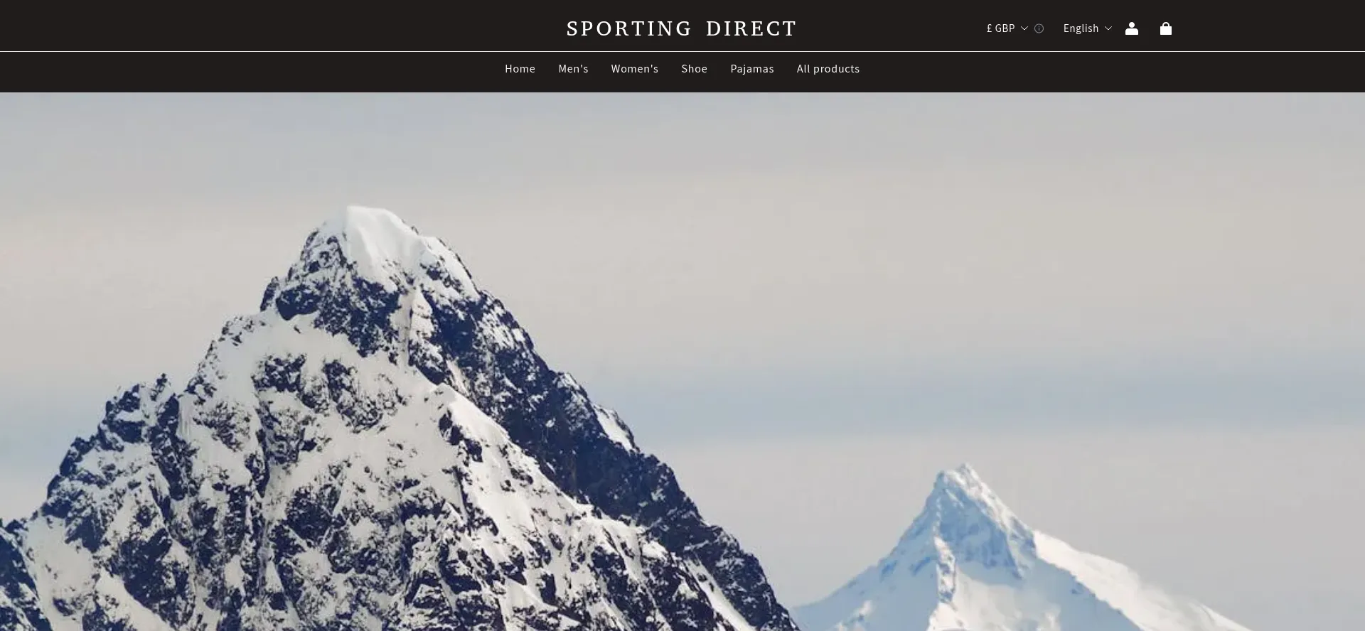 Website screenshot of Sportsdirectstore.com