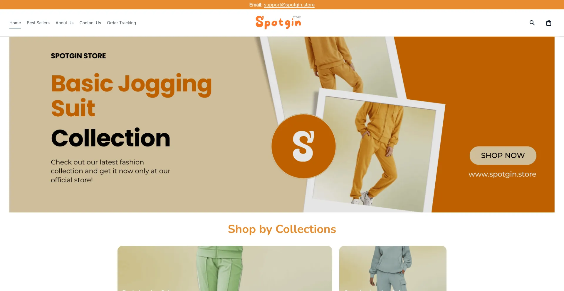 Website screenshot of Spotgin.store