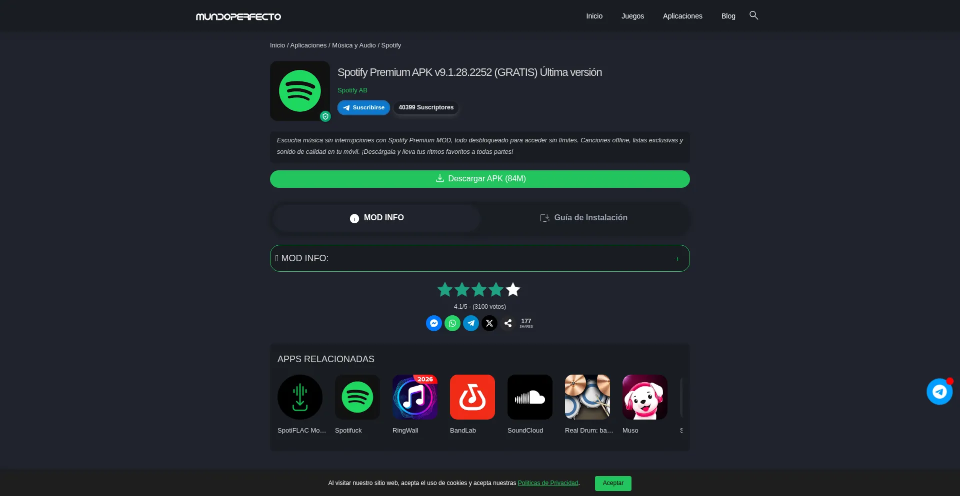 Spotify-premium-apk-android.mundoperfecto.net