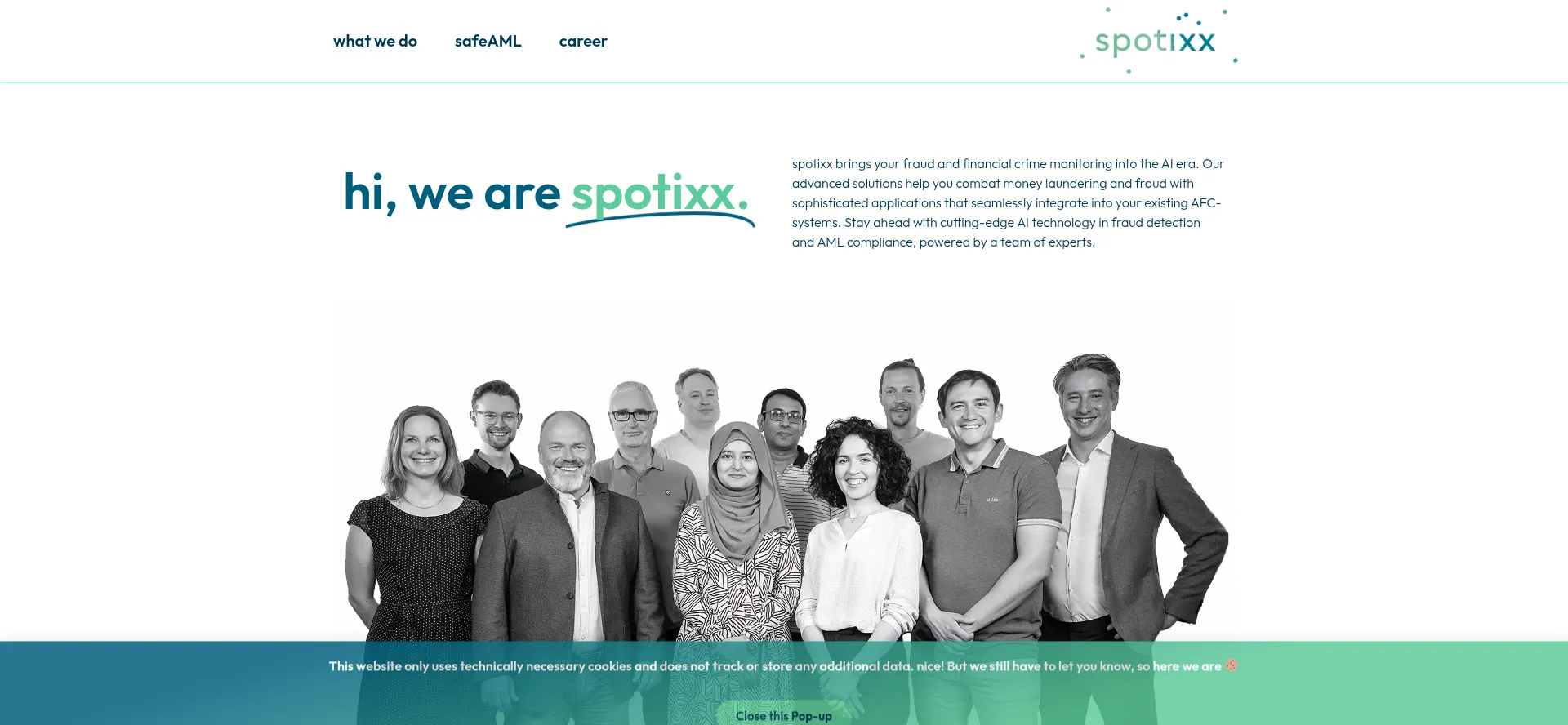 Website screenshot of Spotixx.com