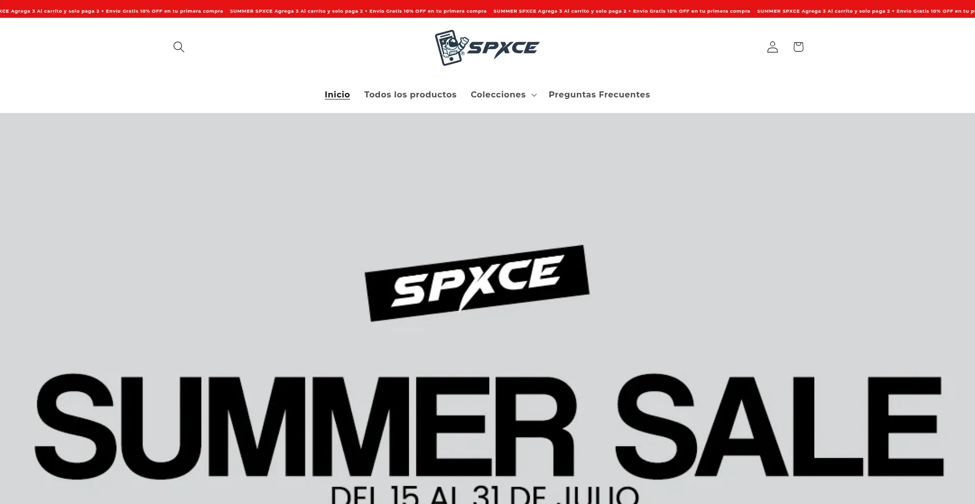 Website screenshot of Spxcecases.com
