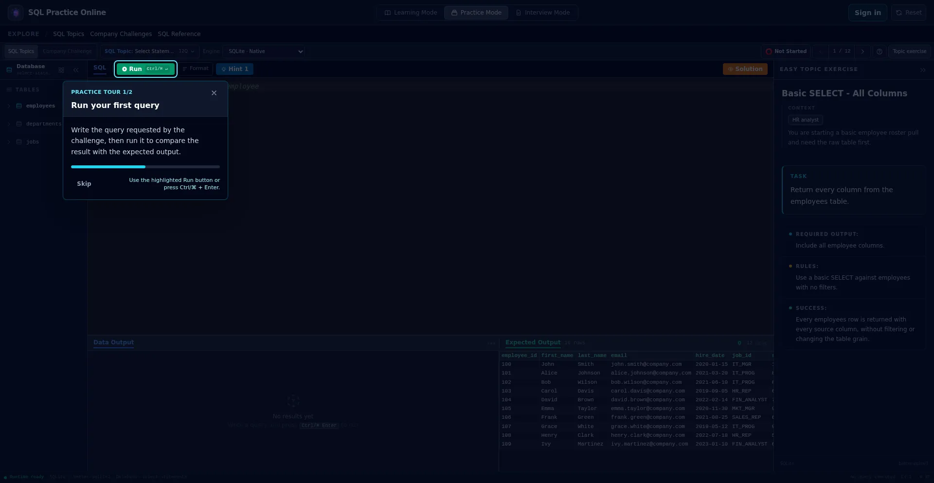 Sql-practice.online