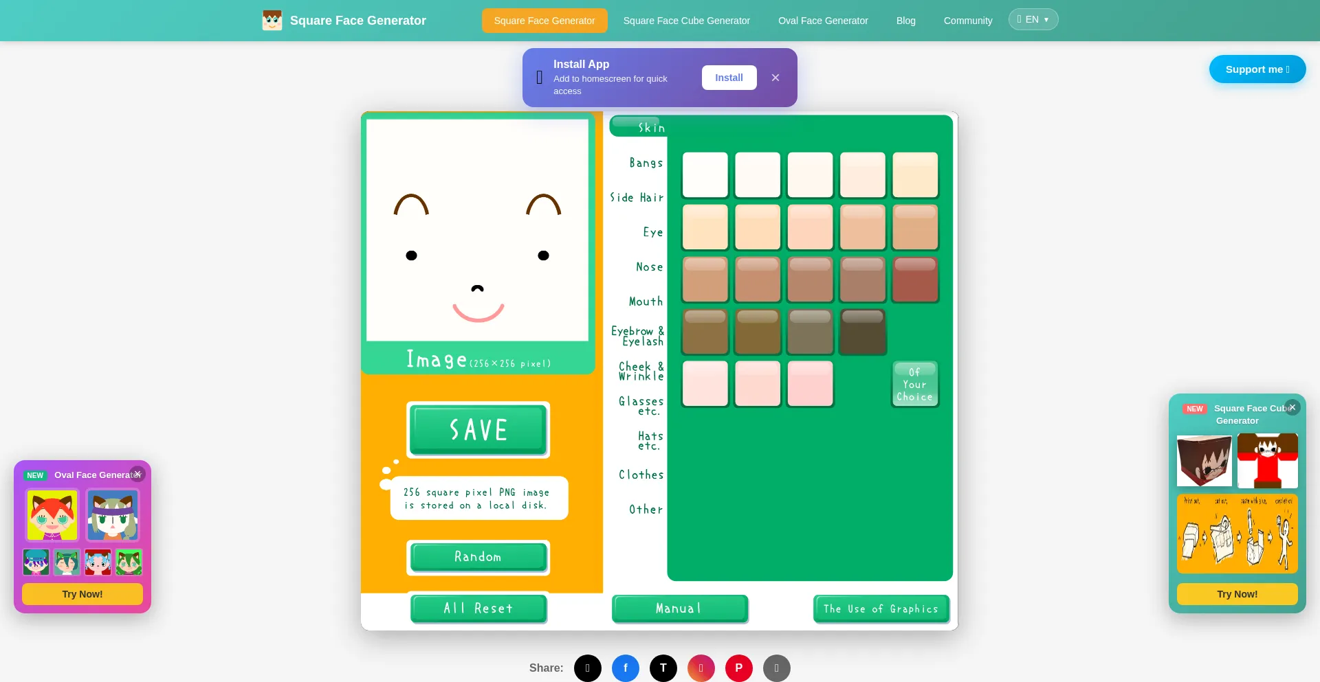 Squarefacegenerator.app