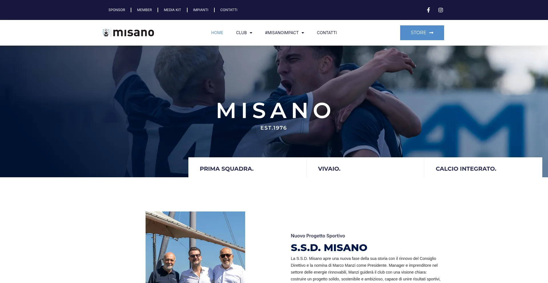 Website screenshot of Ssmisano.it