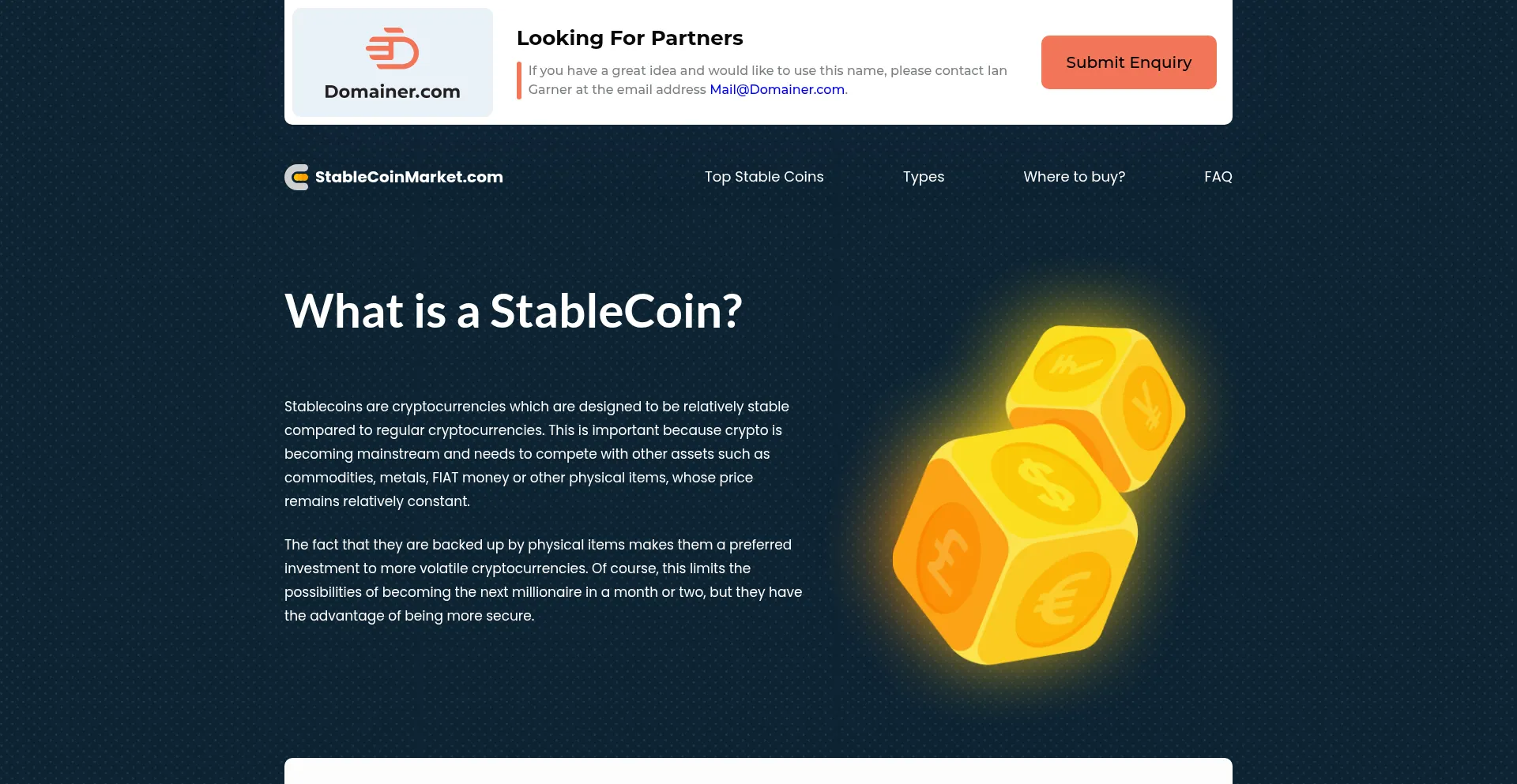 Ist Stablecoinmarket.com sicher und vertrauenswürdig?