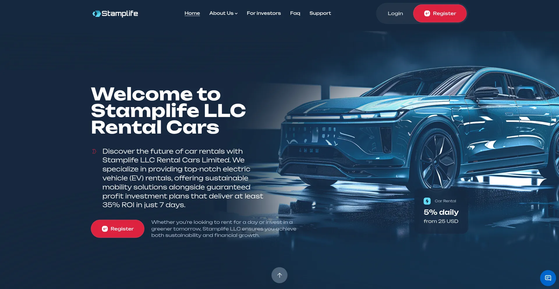 Website screenshot of Stamplifellc.com