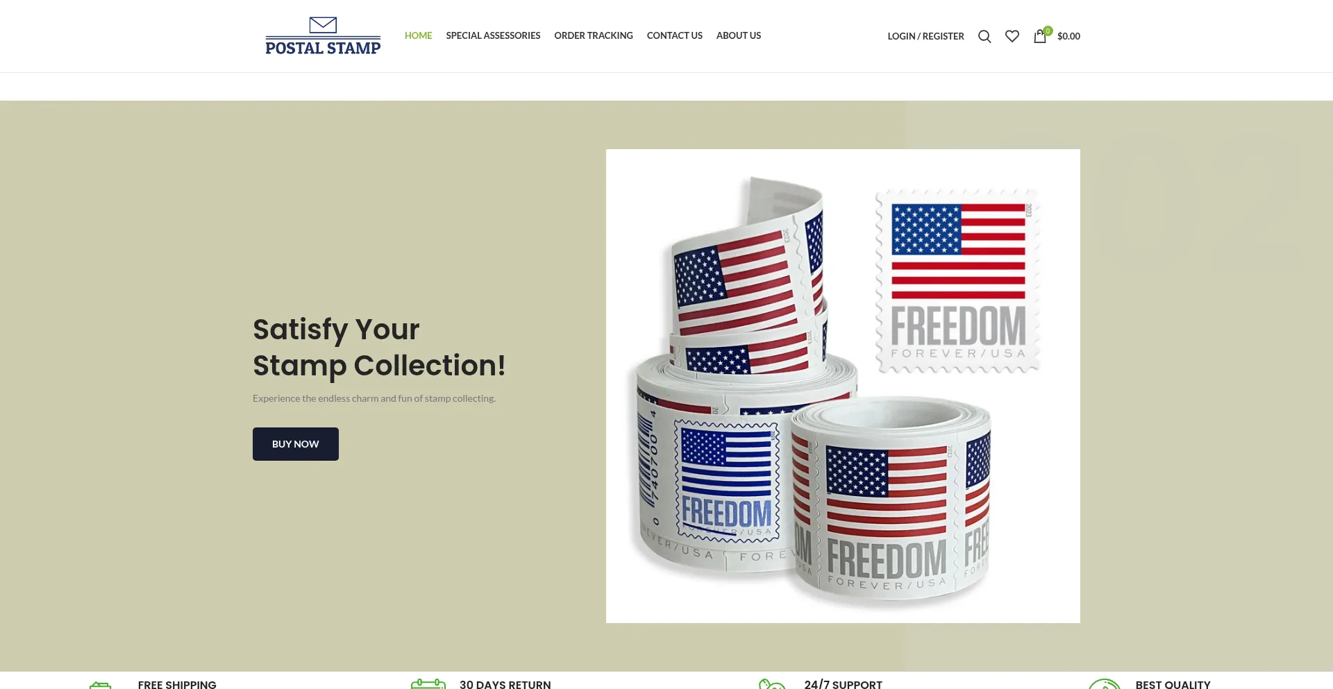 Website screenshot of Stampsbuynew.com