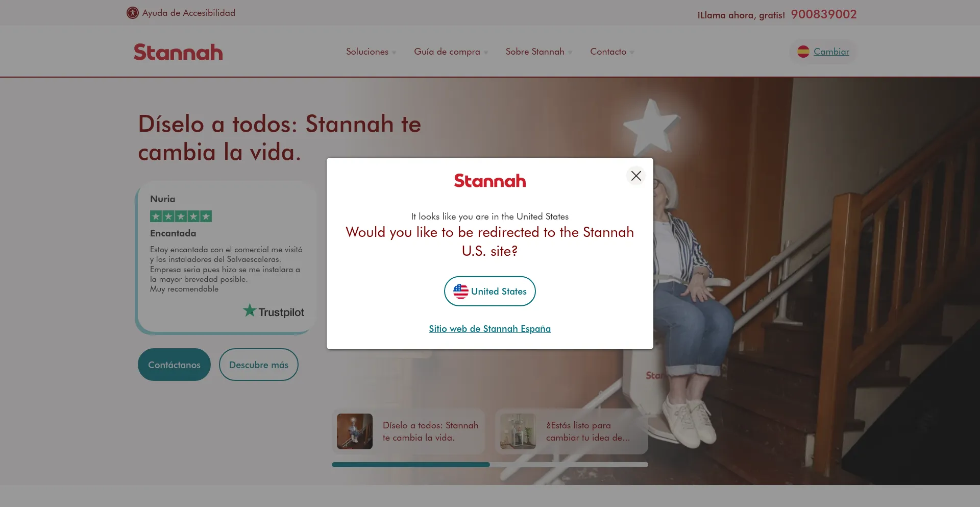 Stannah.es Screenshot