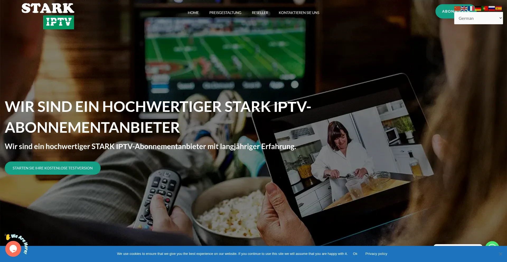 Website screenshot of Stark-iptv.store