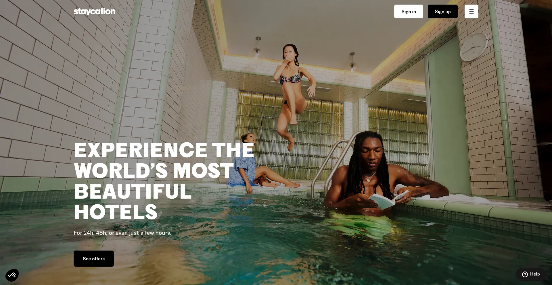 Website screenshot of Staycation.co