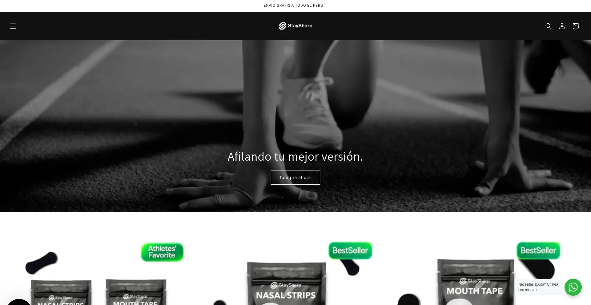 Website screenshot of Staysharp.pe