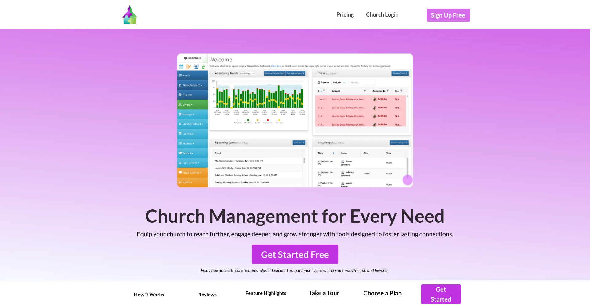 Website screenshot of Steeplemate.com
