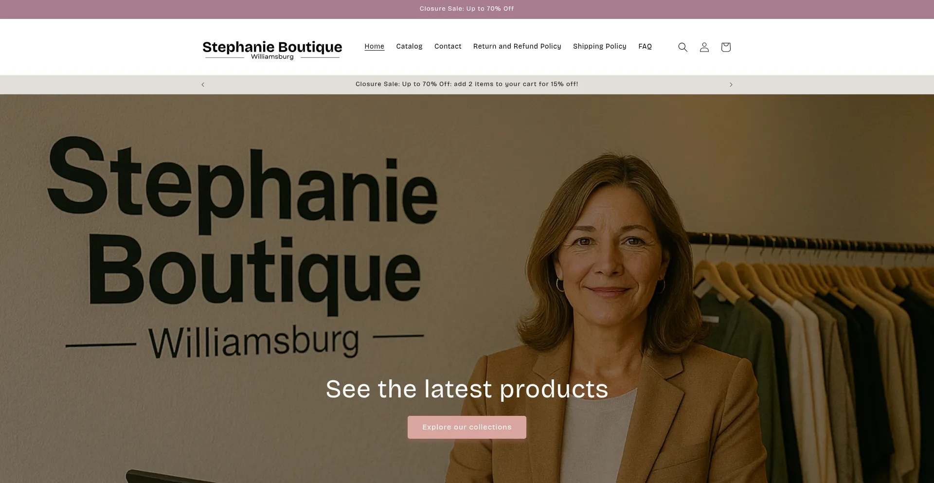 Website screenshot of Stephanie-boutique.com