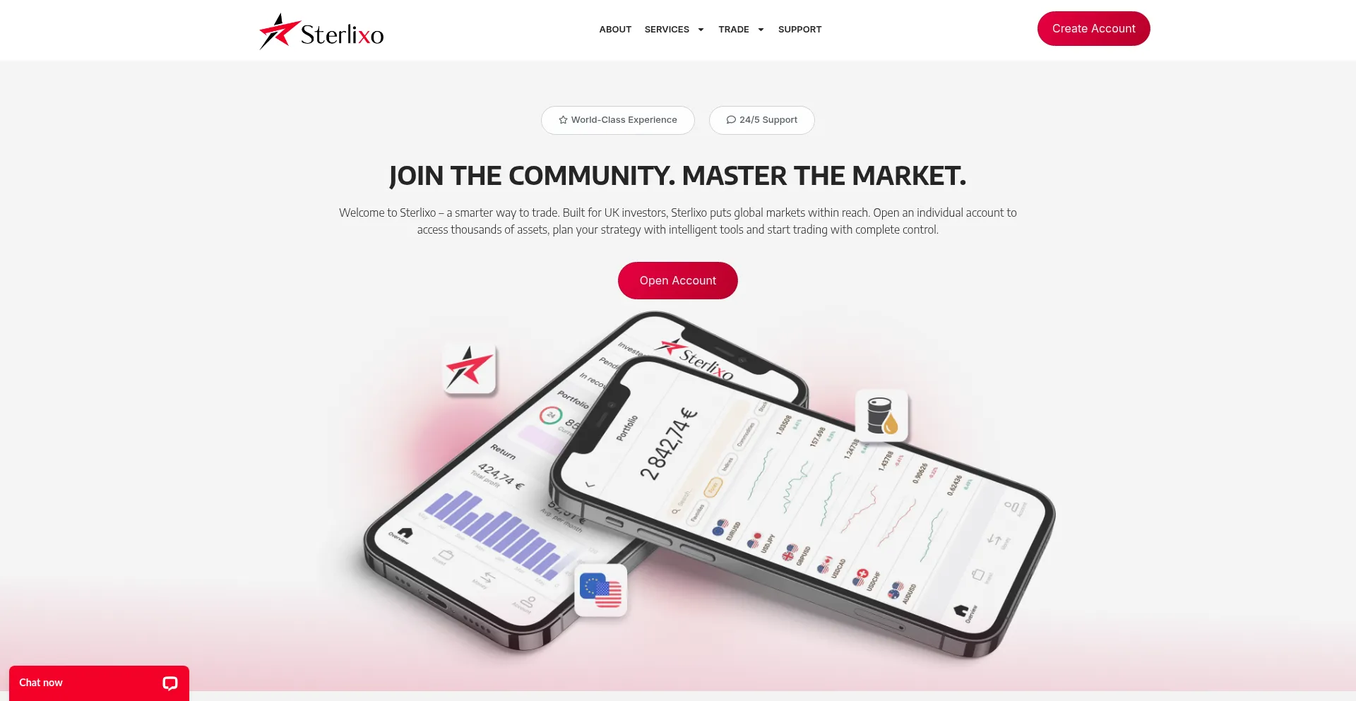 Website screenshot of Sterlixo.io