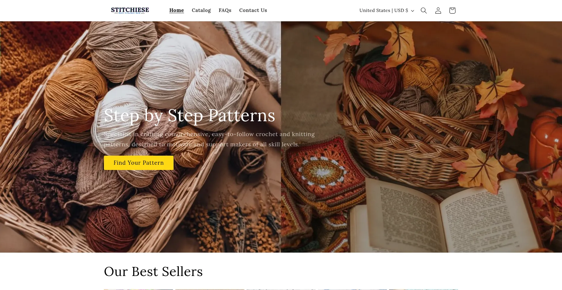 Website screenshot of Stitchiese.com