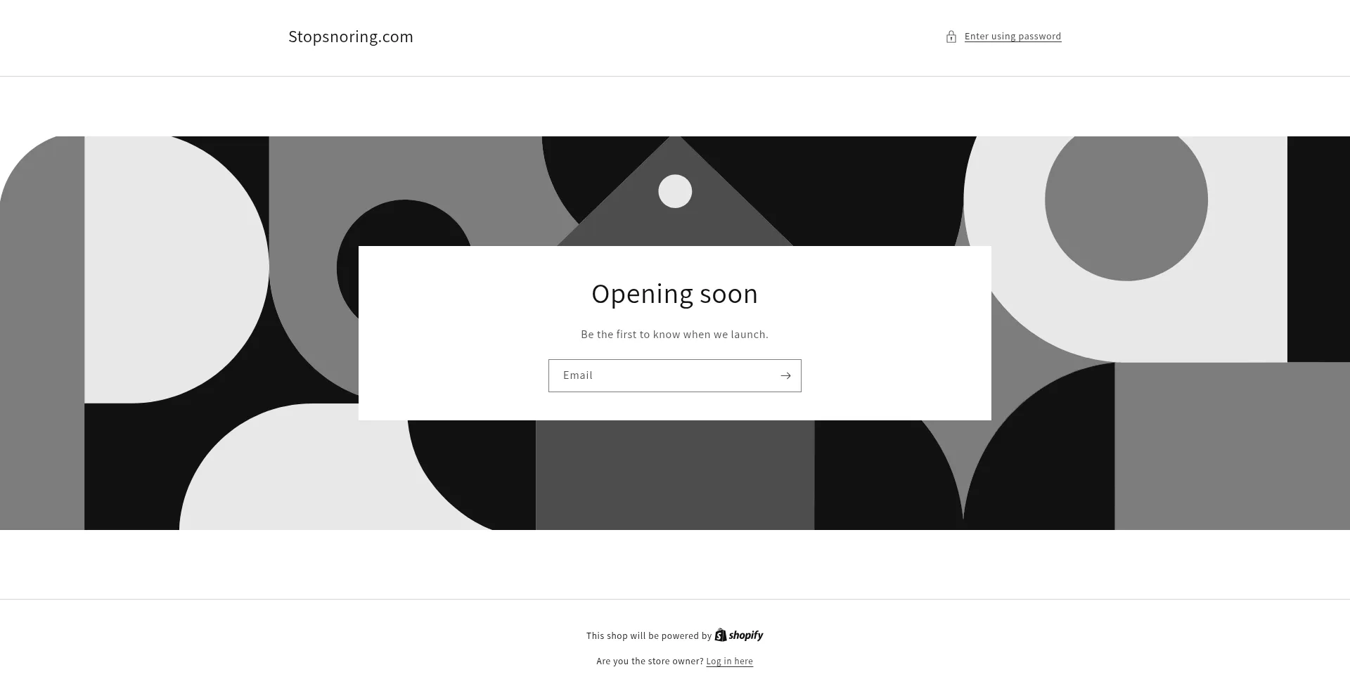 Website screenshot of Stopsnoring.com