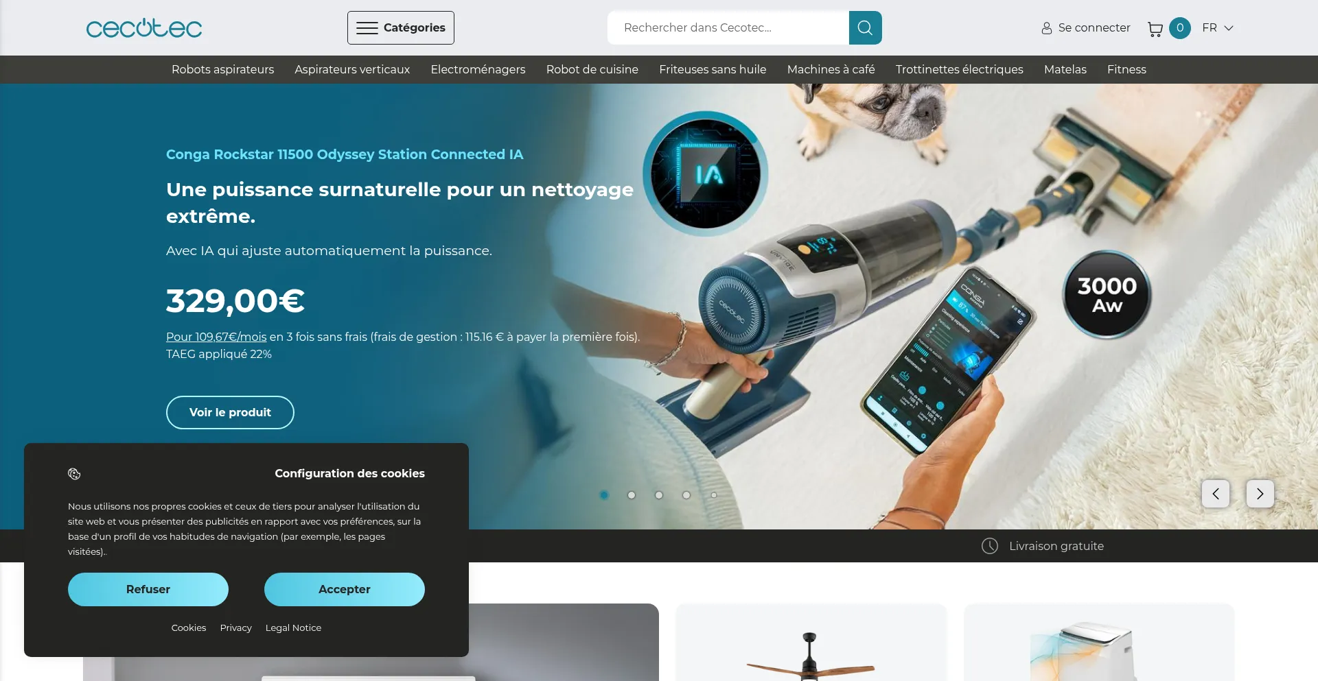 Website screenshot of Storececotec.fr