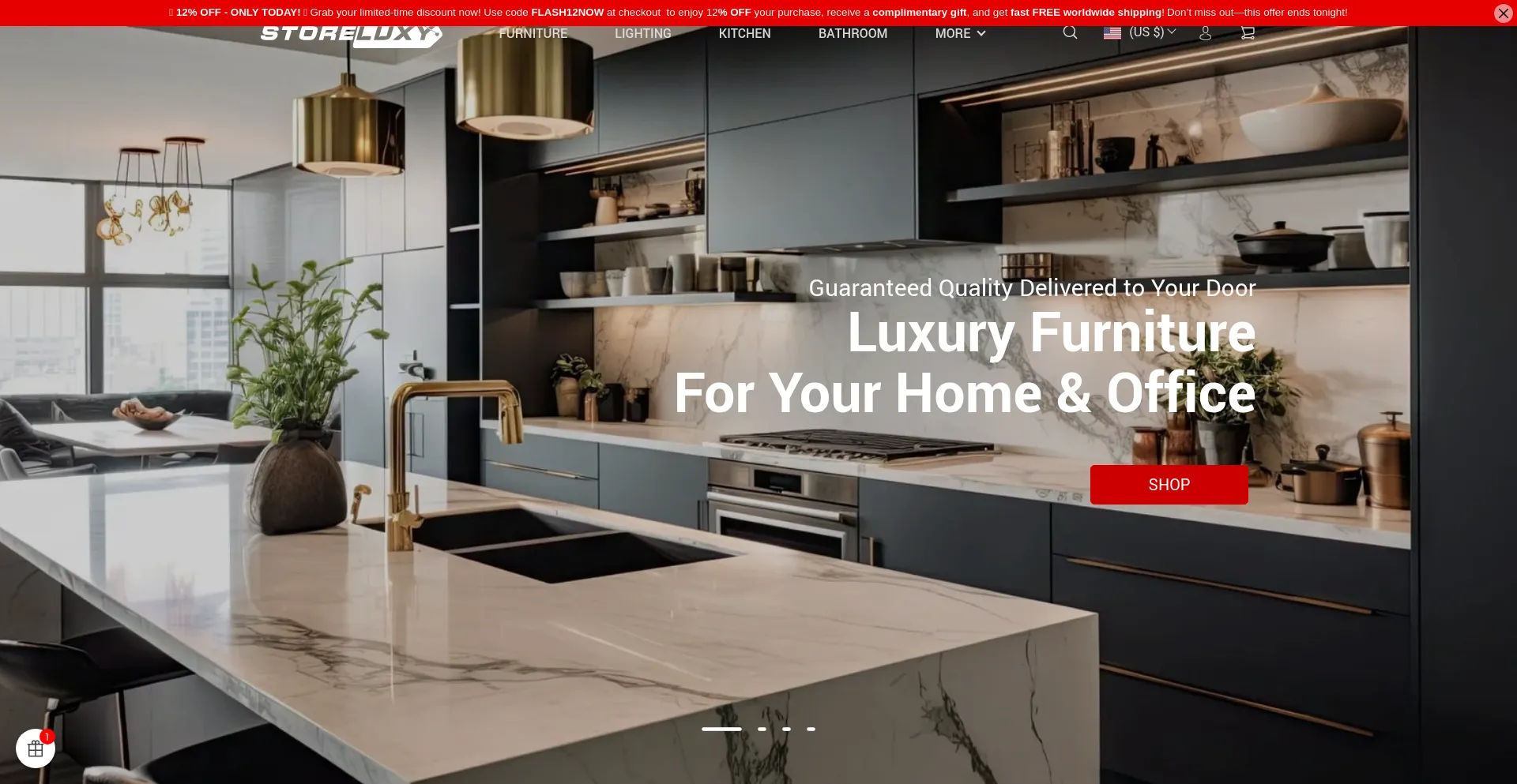 Website screenshot of Storeluxy.com