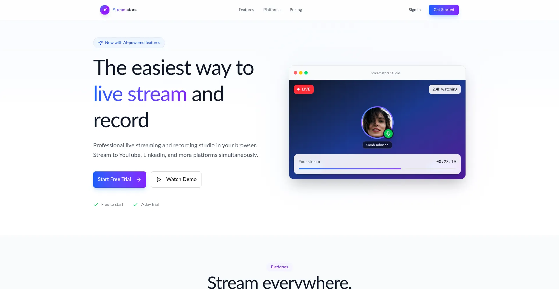 Streamatora.app