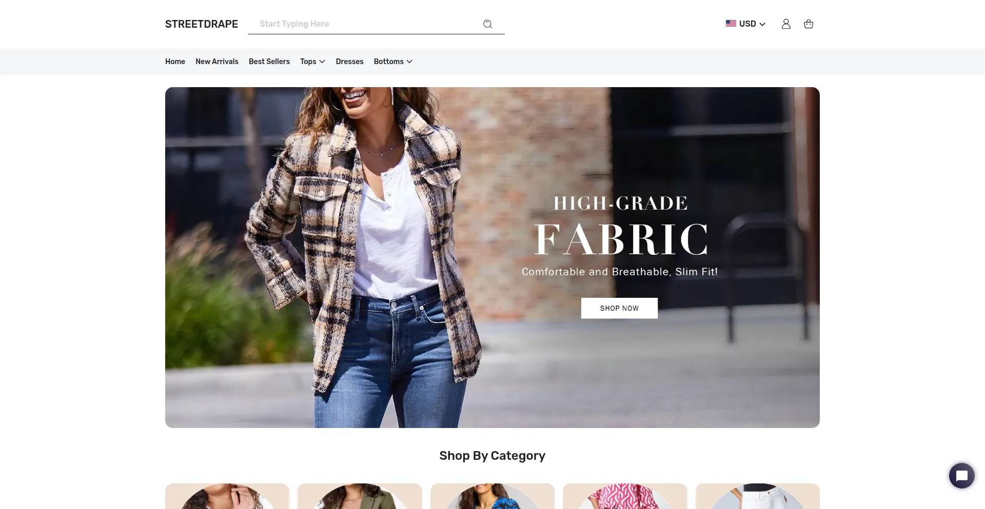 Website screenshot of Streetdrape.com